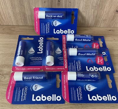 (7,14 /Einheit) Labello Lippenpflege Sag Es Mit Labello Wort Set 7x4,8g