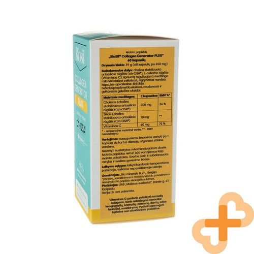 BIOSIL Collagen Generator Plus 60 Capsules Vitamin C and Choline Supplement - Picture 24 of 24