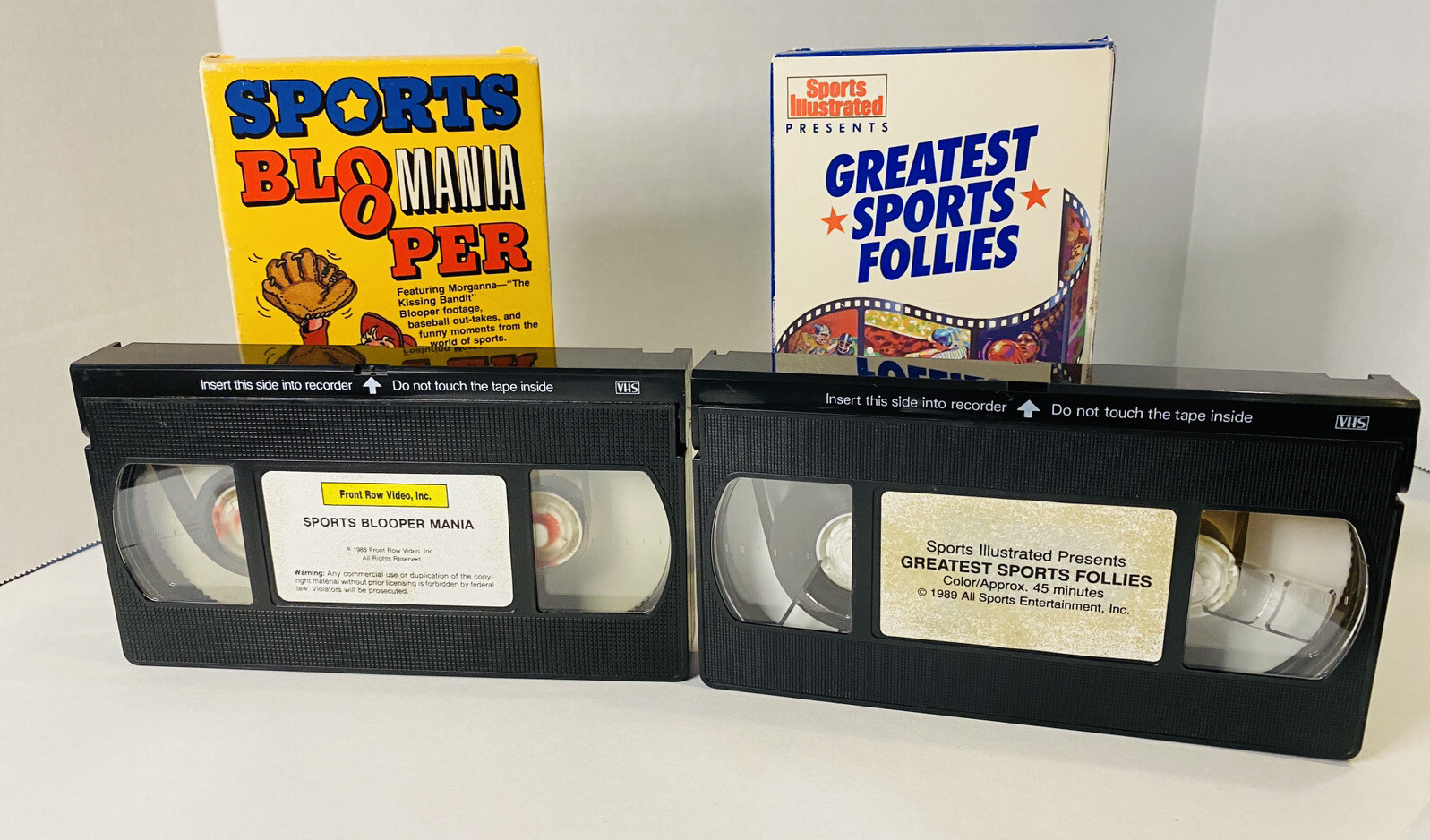 Sports Illustrated Greatest Sports Follies + Sports Blooper Mania VHS 2