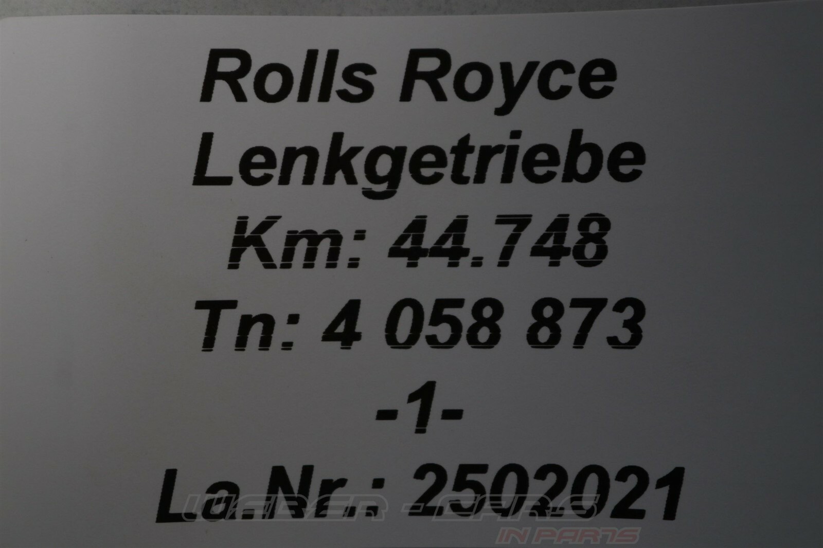 6796082 Hydro Steering Gear Power Rolls Royce Ghost RR4 Dawn RR6  