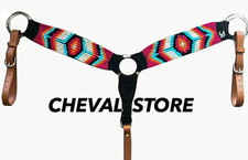 Western Mohair Horse Breast Collar Premium Wool and Leather Handmade Comfortable