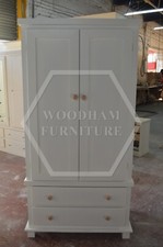 HANDMADE FLORIDA GENTS WARDROBE IN WHITE- GALAXY DOORS  (NOT FLATPACKED)