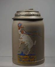 Antiker Pschorr Bräu AG München Mai-Bock Bierkrug Steinkrug 10/20 L Zinnmontur