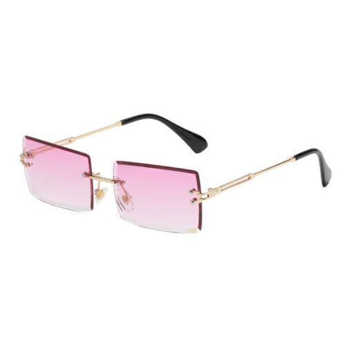 Sonnenbrille Randlos Rechteckig Unisex Rahmenlos Damen Herren UV400 Brille Mode - Bild 32 von 33