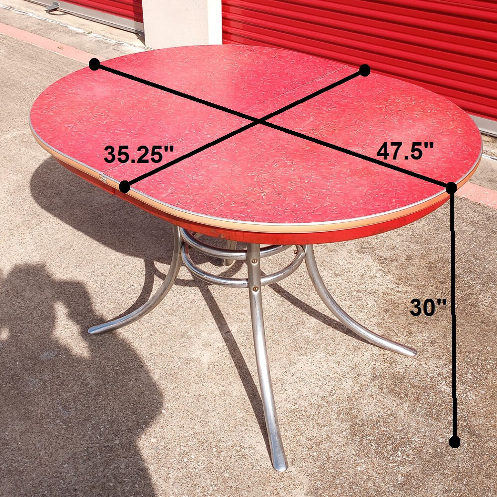 Vintage 1950s Virtue Brothers "Chrome Furniture" Dining Set Table