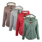 Ladies Jacket Hoodies Sherpa Bonded Borg Lined Fur Heavy Exclusive Fleece 14-05