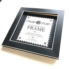Large Matte Black Wood Folk Art Frame 8  x 8" opening by Mill Hill Cross stitch