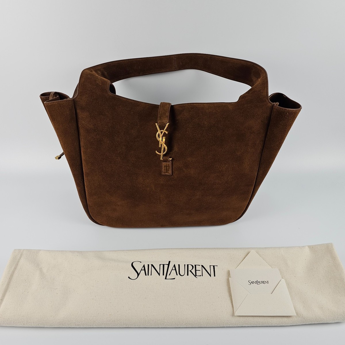 トートバッグ Saint Laurent Caramel Suede Amalia Shopping Bag s-l1200.jpg