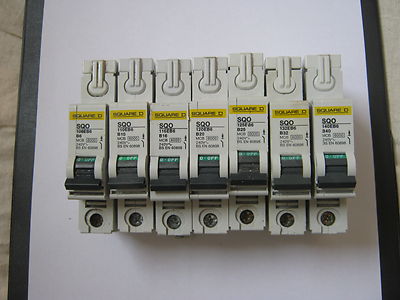 SQUARE D SQO B6 B10 B16 B20 B25 B32 B40 B63 EINPOLIG MCB SCHUTZSCHALTER