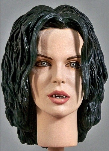 Testa Dipinta Per Action Figure 1/6 - Kate Beckinsale In Underworld (Scala 12 Pollici) Resina