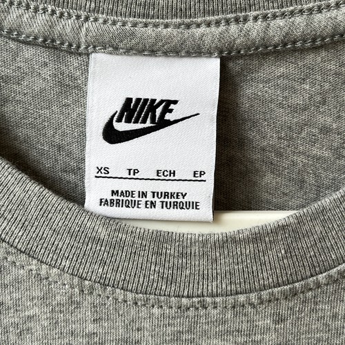Nike Logo Grey T Shirt Crew Neck Short Sleeve - Mens Size XS Extra Small - Picture 3 of 4