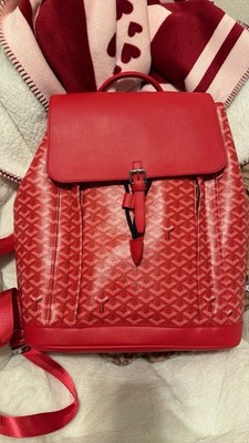 Goyard Red Backpack Buckle Closure Detachable Strap