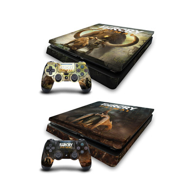 OFFIZIELLE FAR CRY PRIMAL KEY ART VINYL SKIN FOR PS4 SLIM CONSOLE & DUALSHOCK 4