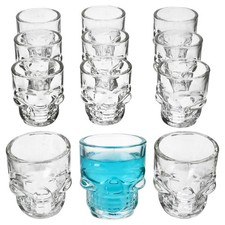 12x Totenkopf Schnapsgläser 5cl Shotgläser Likör Ouzo Wodka Pinnchen Party Bar