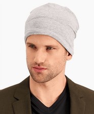 ALFANI NWT Men's Solid Cut  Sew Beanie Hat Gray One Size