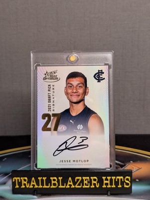 2022 Select AFL Optimum Jesse Motlop Draft Pick Signature Gold 08/85