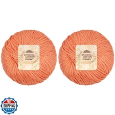 JubileeYarn Bamboo Cotton Chunky Yarn - 100g/Ball - COHO Salmon - 2 Balls