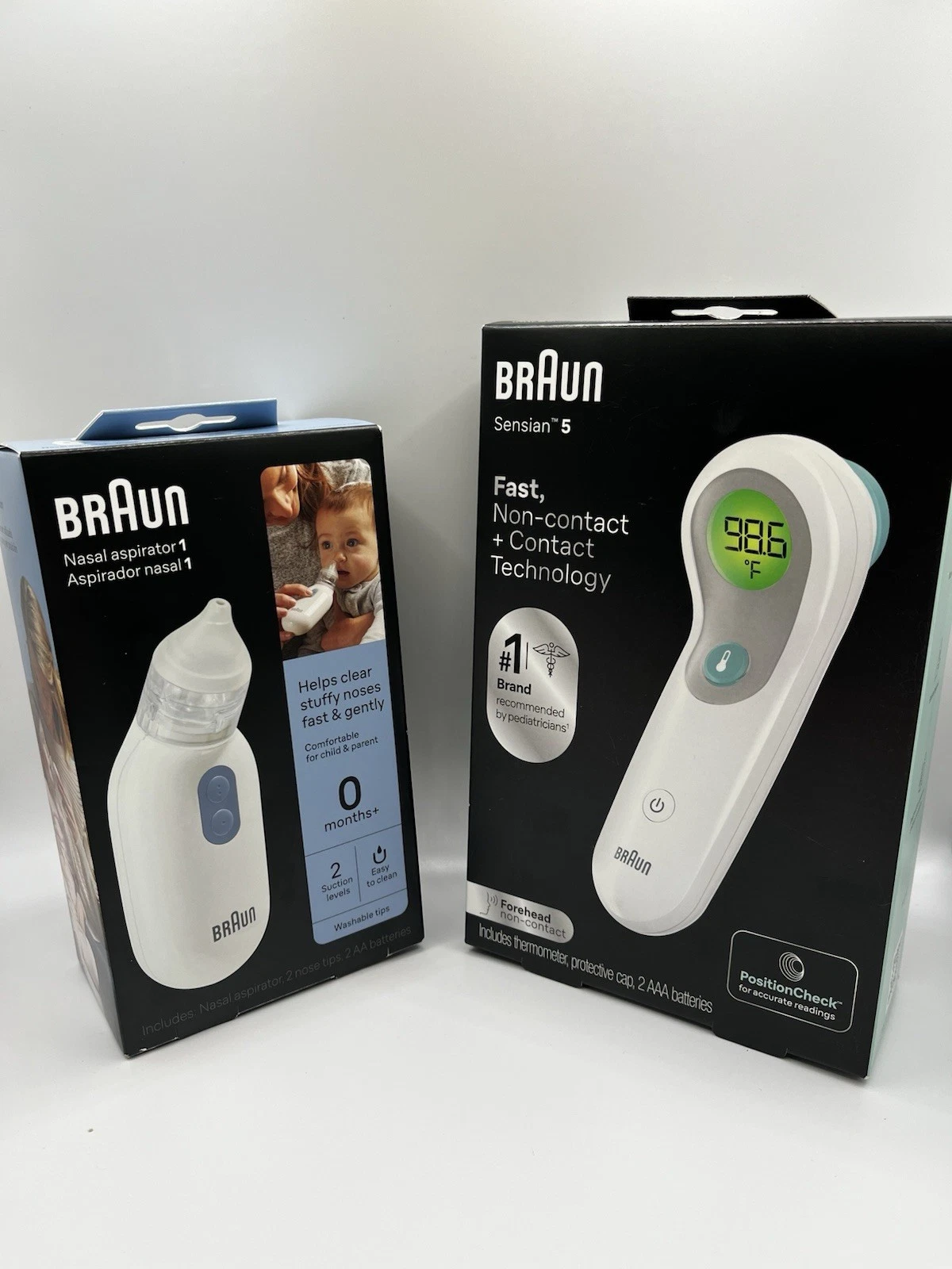 BRAUN Sensian 5 Thermometer And BRAUN Nasal Aspirater 1