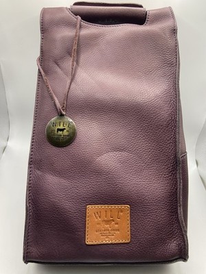WILL LEATHER GOODS Double Wine Leather Holder Carrier
