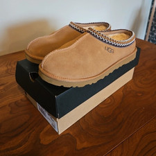 UGG Tasman Chestnut Suede Shearling Lined Slip-On Slippers UK 7