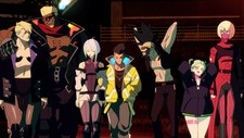 Anime cyberpunk edgerunners screenshot boys girls multi Custom Gaming Mat Desk
