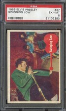 1956 TOPPS ELVIS PRESLEY #27 SWINGING LOW PSA 6 *DS15377