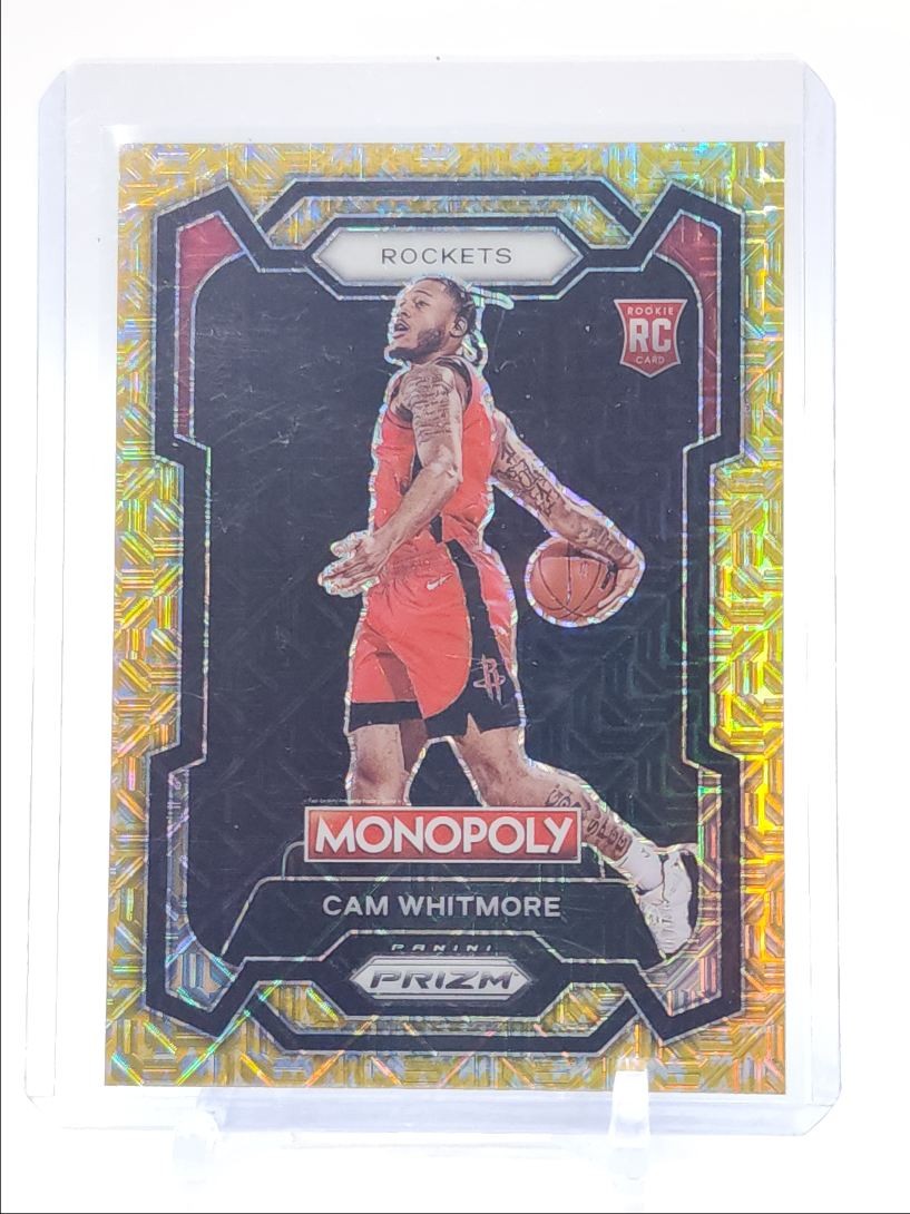CAM WHITMORE 2023-24 PRIZM MONOPOLY ROOKIE GOLD MILLIONAIRE SHIMMER /500 Q4765