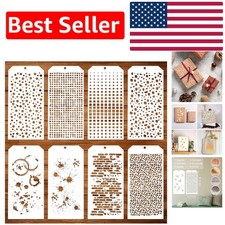 8-Piece Craft Stencil Set - Creative Polka Dot  Brick Patterns for DIY Projects