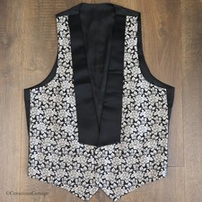 Robert Talbott 100 Silk Platinum Silver Metallic Formal Tuxedo Vest Waistcoat L