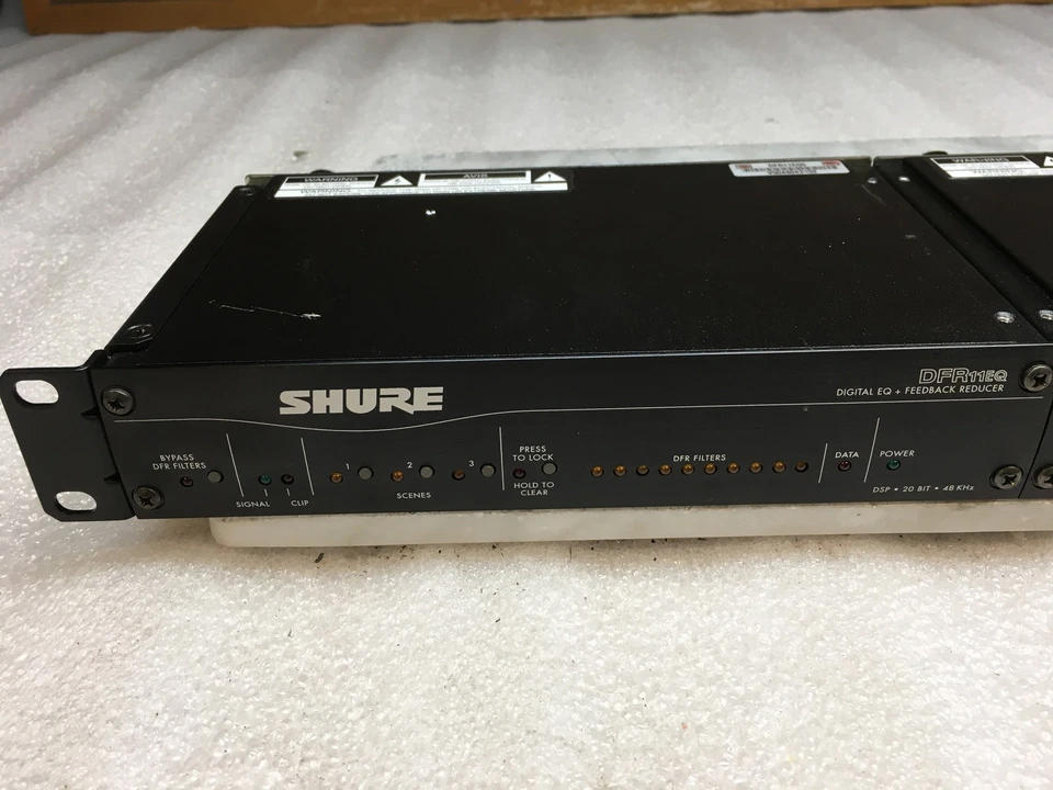 Shure DFR11EQ Digital Feedback Reducer + EQ Pair of 2 Line Level Input - Tested - Image 4 of 4