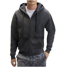 New Fruit Of The Loom Full Zip Hoodie Sweatshirt Size Medium 26  Length 40  Bust