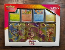Pokémon Scarlet & Violet 151 Mini Tin 5-Pack Costco Exclusive Sealed Box Meowth