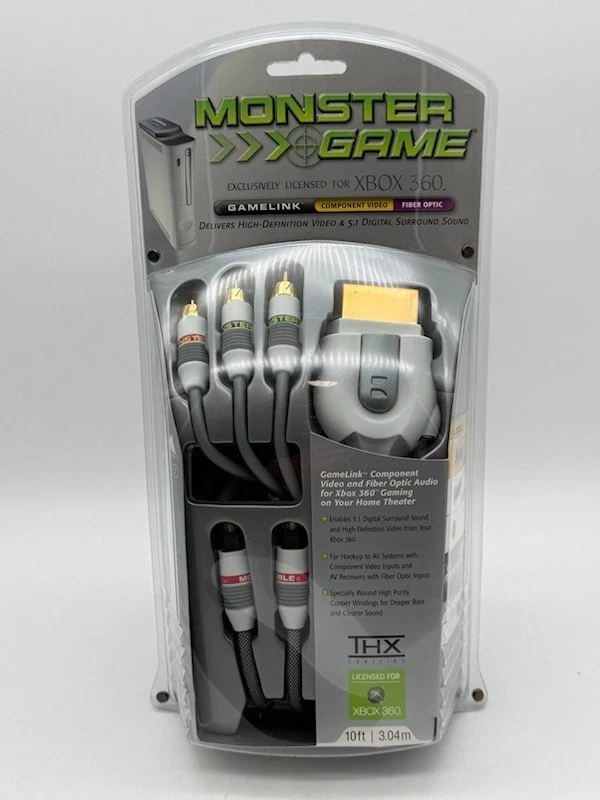 Câble AV HD XBOX 360 – Composant – Microsoft Original – Neuf Scellé