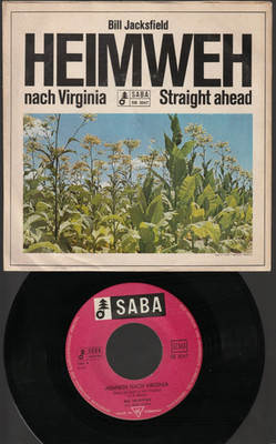   7'' Bill Jackfield HEIMWEH NACH VIRGINIA / STRAIGHT AHEAD  Saba 3047  JAZZ NM  