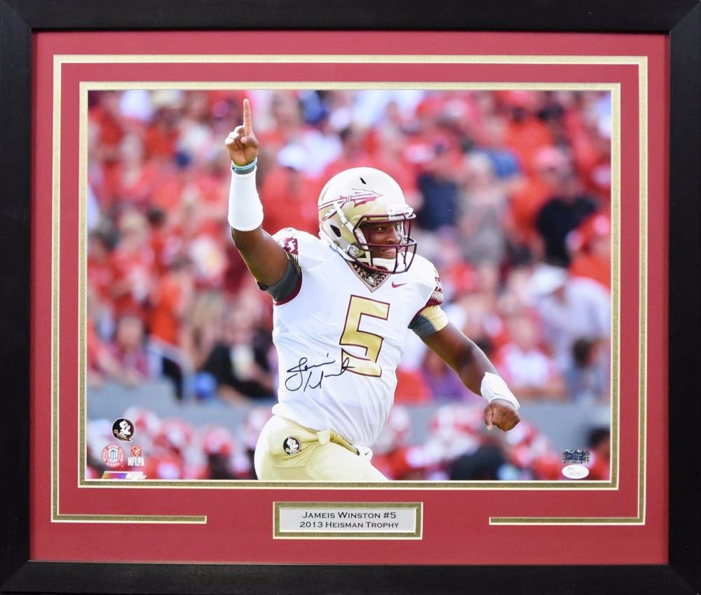 Jameis Winston Autographed Signed Florida State Seminoles 16x20 FRAMED PHOTO JSA 