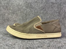 OluKai Shoes Womens Size 7.5 Brown Pehuea Mesh Slip On Casual Walking Sneakers