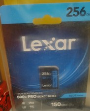 C0 Lexar 256GB High-Performance 800x PRO SD Card, UHS-I C10 U3 V30 4K 150 mb/s