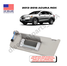  Driver Side Sun Visor 2013-2018 Acura Rdx Gray Aftermarket