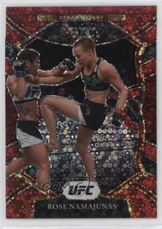 2021 Panini Select UFC Concourse Red Disco Prizm 65/199 Rose Namajunas #11 pe8