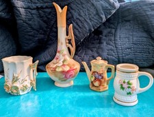 Lefton Hand painted Heritage Fruit miniature Pitcher And Other Miniature China 
