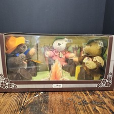 RARE NIB 1983 STEIFF NIMROD CAMPING SET MOHAIR TEDDY BEAR BRASS EAR BUTTON