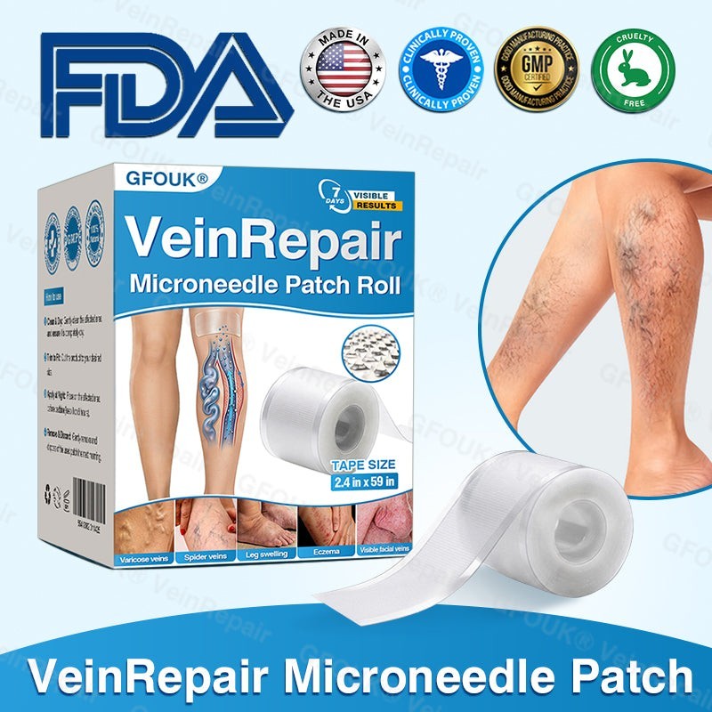 GFOUK Vein Care Microneedle Patch Natural Soothing Sticker for Fatigued Legs