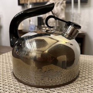 Revere Ware Paul Revere Stainless Steel Whistling Kettle Copper Bottom 91-C