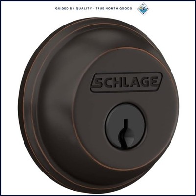 Residential Deadbolt Lock with Installation Hardware and Instructions