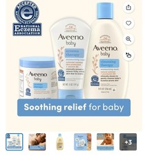 Aveeno Baby Eczema Care Kit with Baby Lotion: Wash, Cream  Balm, 3 Items