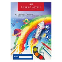FABER-CASTELL Zeichenblock Din A3 100 G/Qm, 10 Blatt, 1 St.