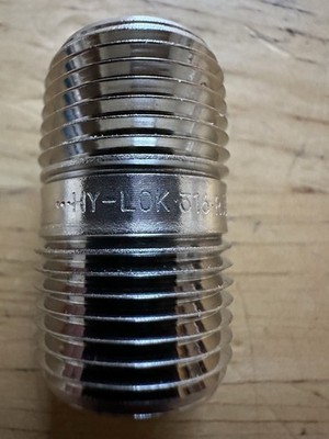 HY LOK H-SBE-6N-SS 3/8  NPT CLOSE NIPPLE (NEW NO BOX) LOT OF (15) PIECES