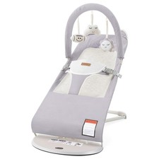 Baby Bouncer, Foldable Infant Bouncer Seat with 3 Adjustable Heights, 0-18 Mo...