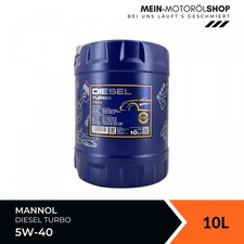 Mannol Diesel Turbo 5W-40 Mercedes Porsche VW Renault Motor&ouml;l 10 Liter