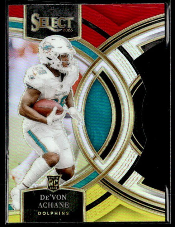 L72,936 -  2023 Select Prizm Red and Yellow Die Cut #176 De'Von Achane